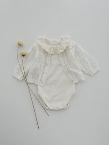 Baby Beyer Knit Cardigan - ivory