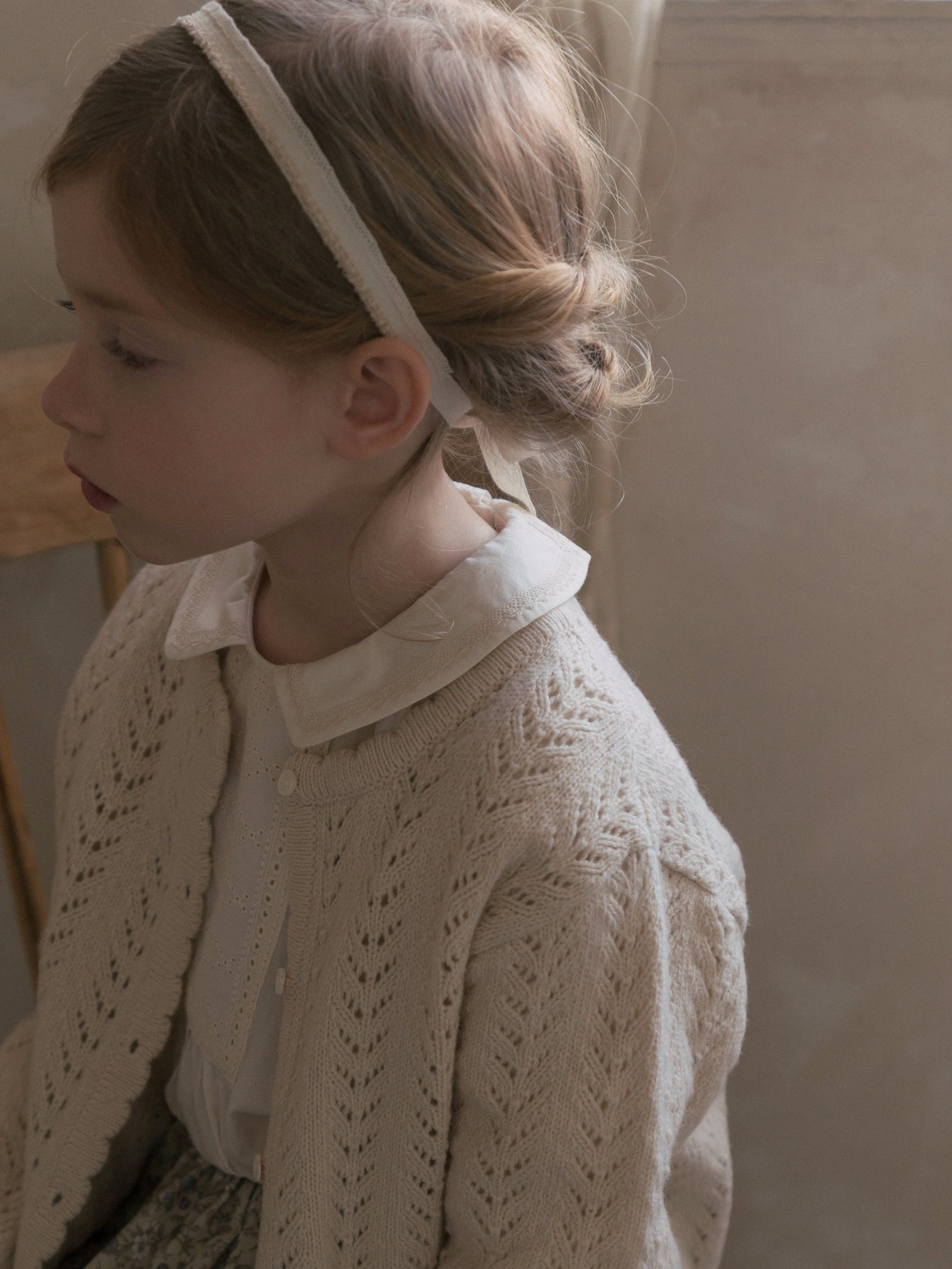 Rustina Knit Cardigan Cream Beige