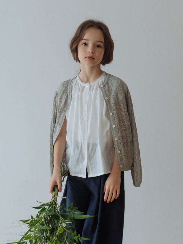 Beyer Knit Cardigan - blue gray