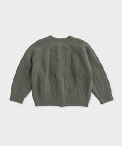 Olivia Knit Cardigan-Vintage Green