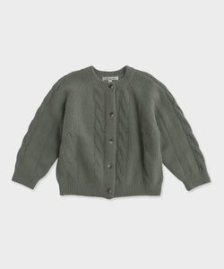 Olivia Knit Cardigan-Vintage Green