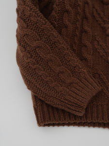 Tania Knit Cardigan-Brown