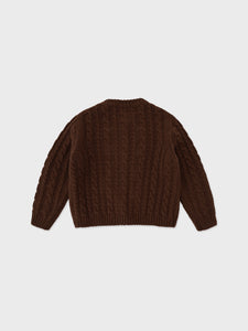 Tania Knit Cardigan-Brown