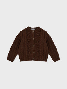 Tania Knit Cardigan-Brown