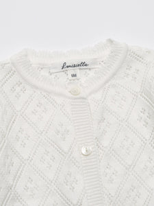 Baby Bellute Knit Cardigan - Vanilla White