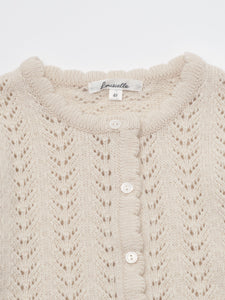 Rustina Knit Cardigan Cream Beige