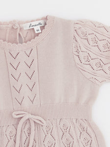 Baby Ione Knit Romper Pink