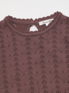 Zinnia Knit Pullover Brick