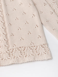 Paige Knit Cardigan Cream Beige