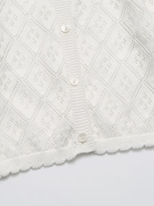 Baby Bellute Knit Cardigan - Vanilla White