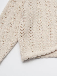 Rustina Knit Cardigan Cream Beige