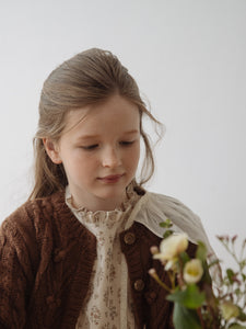 Tania Knit Cardigan-Brown