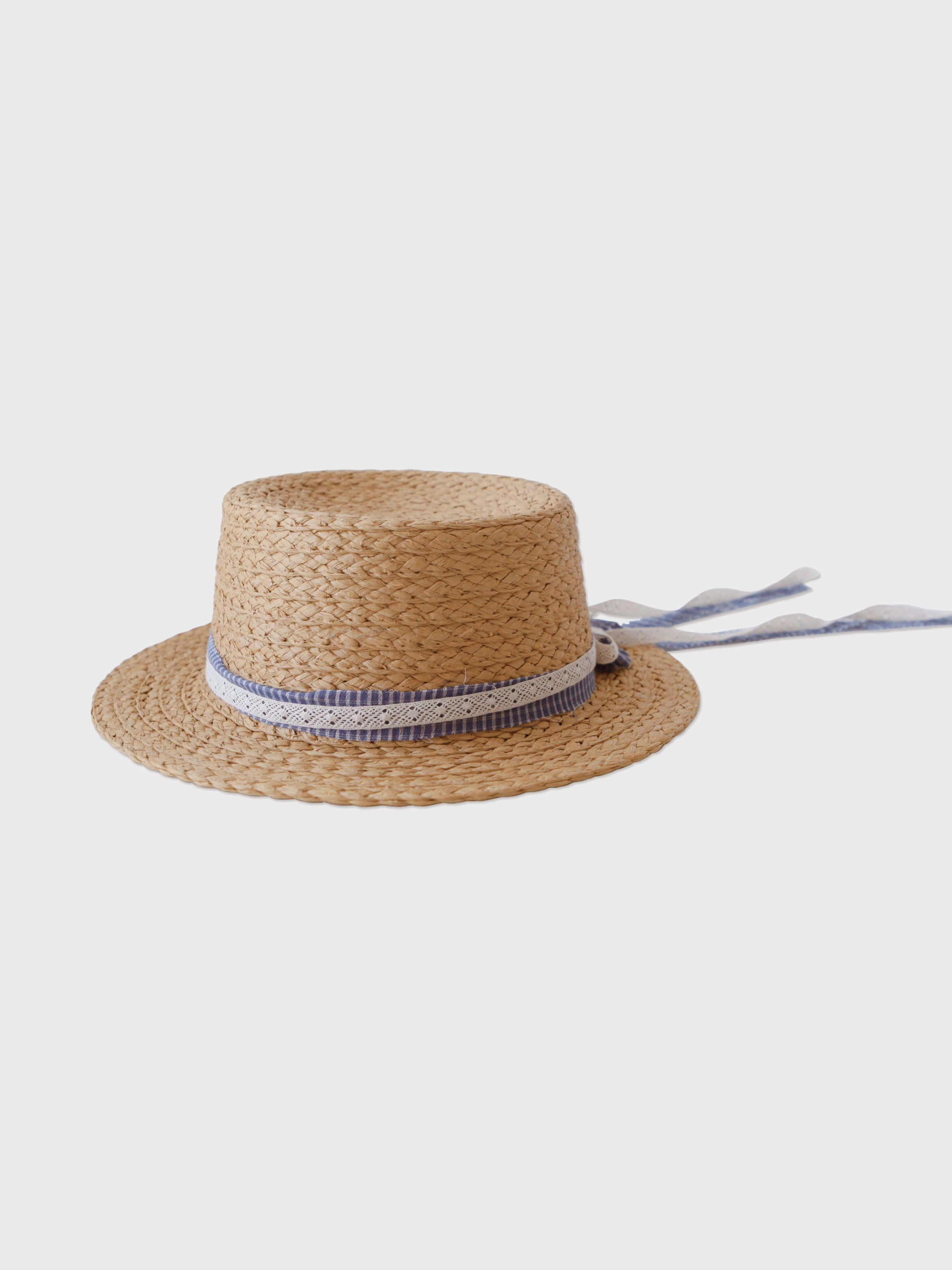 Oprah Boater Hat - Blue