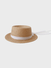 Load image into Gallery viewer, Oprah Boater Hat - White
