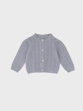 Load image into Gallery viewer, Baby Ianthe Knit Cardigan Blue

