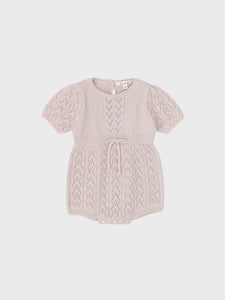 Baby Ione Knit Romper Pink