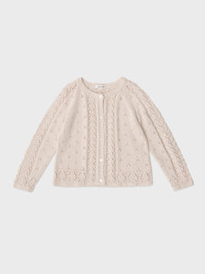 Paige Knit Cardigan Cream Beige