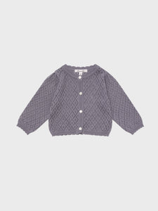 Baby Lupine Knit Cardigan Purple