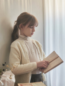 Allium Knit Cardigan - Pale Beige
