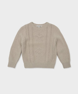 Rosalie Knit Pullover-Pale beige