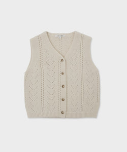 Dahlia Knit Vest-Ivory