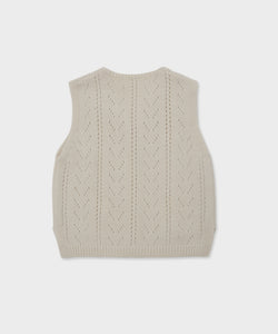 Dahlia Knit Vest-Ivory